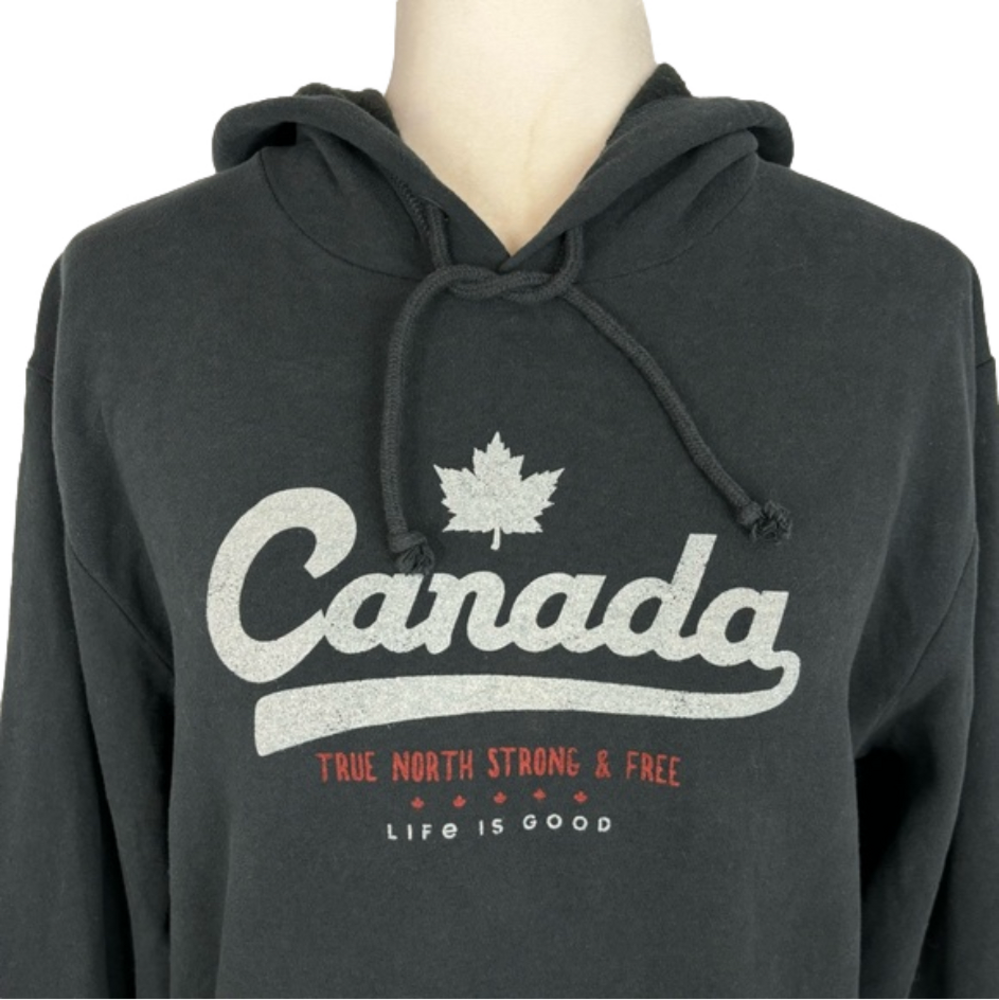 Life is Good black Canada hoodie